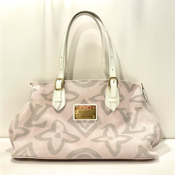 Louis Vuitton Handbags - Authentic Louis Vuitton Pink Tahitienne Cabas Rose Blanco PM tote bag. W/COA